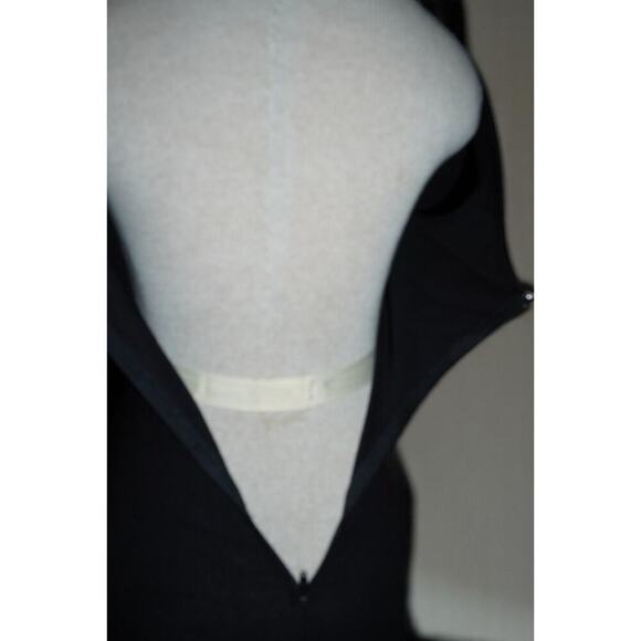 Y2K Coquette Black Bodycon Mini Dress with Pink Satin Ribbon Trim – Windsor Smal - Picture 10 of 12